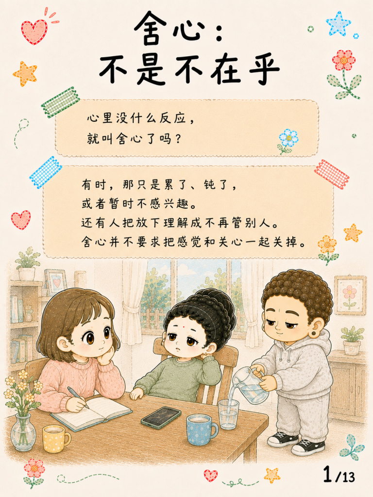 舍心：不是不在乎，而是不再被牵着走配图