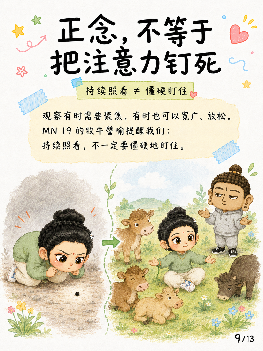 《正念，不是强迫自己永远不走神》漫画第 9 页