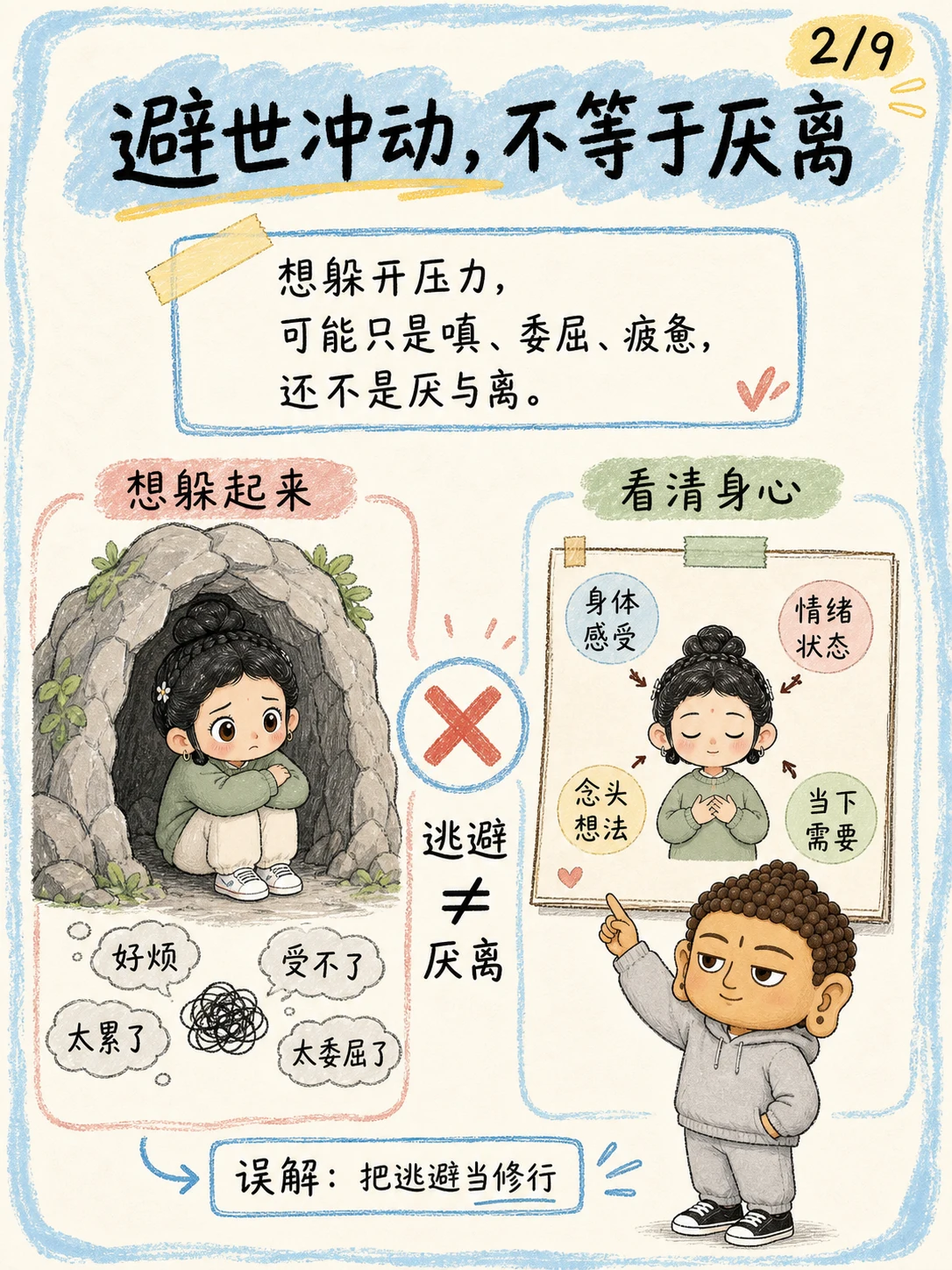 《厌与离，是看清之后不再抓》漫画第 2 页